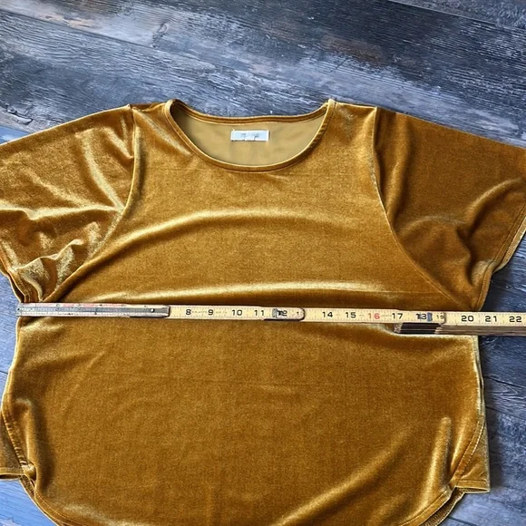 (S) Madewell Women’s Gold Velvet Blouse - Picture 8 of 9